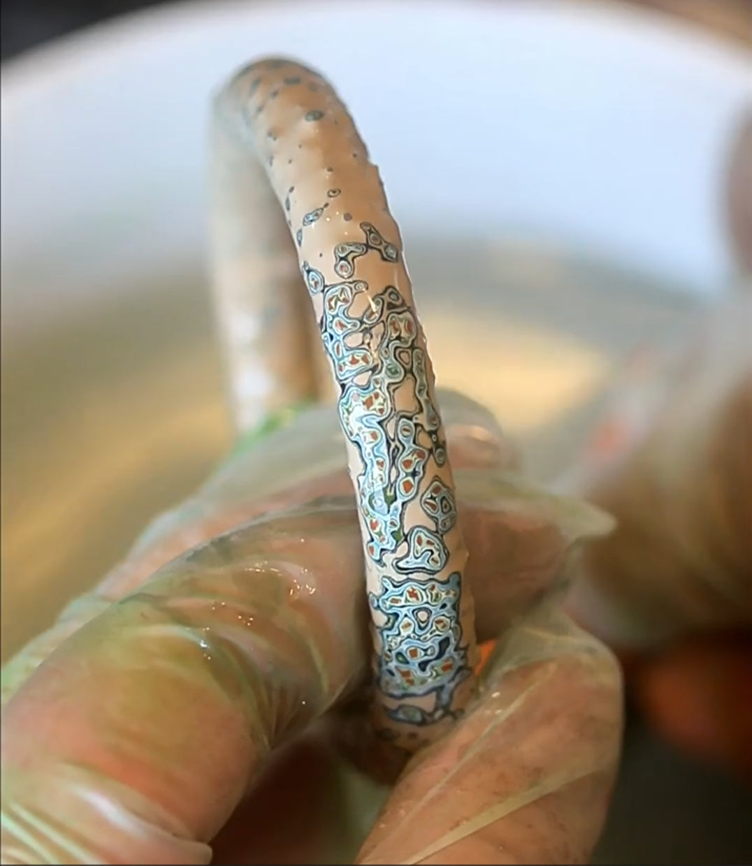 Natural Lacquer Artisan Bracelet(Terracotta Ember)