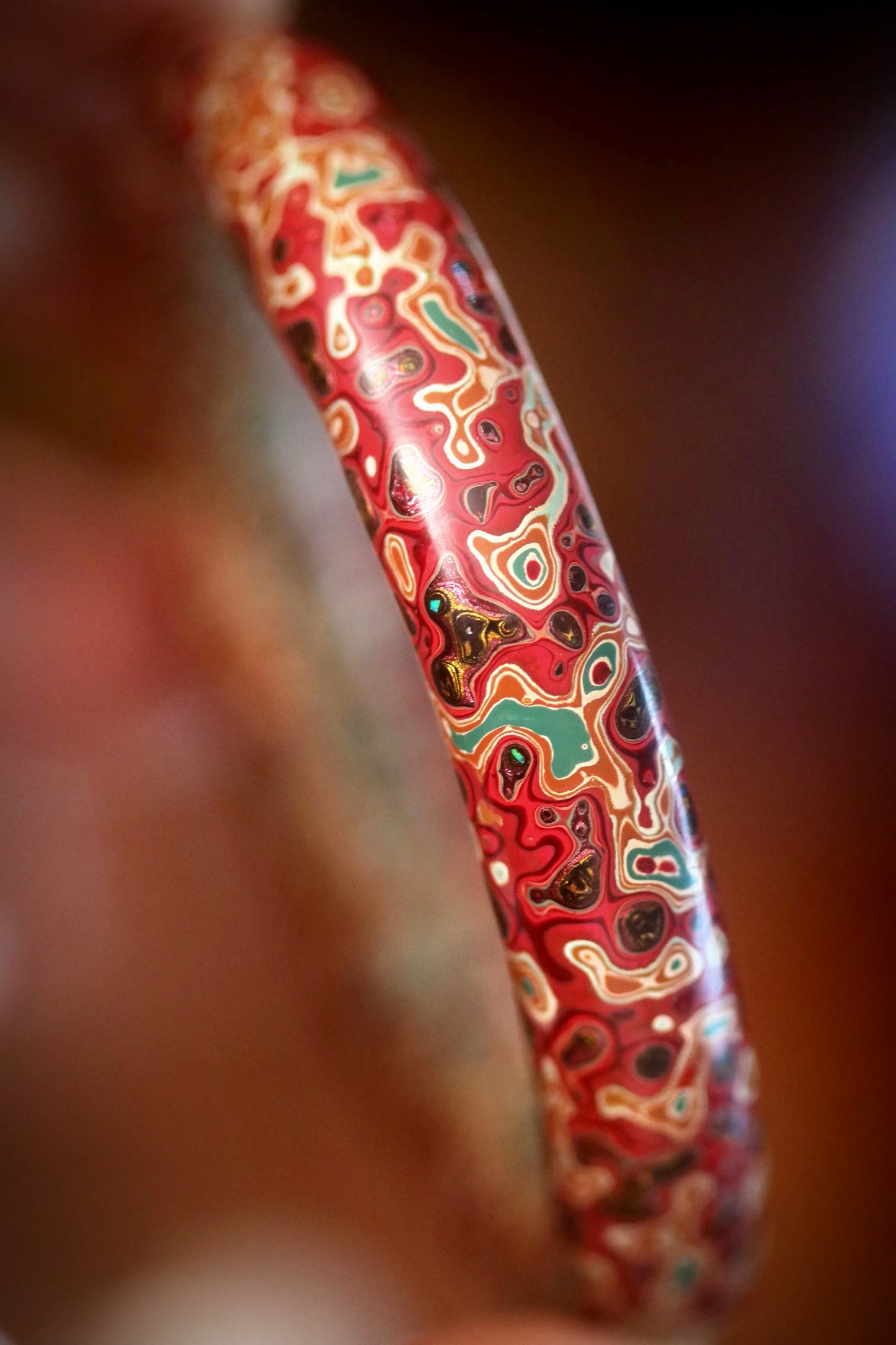 Natural Lacquer Artisan Bracelet(Imperial Haze)