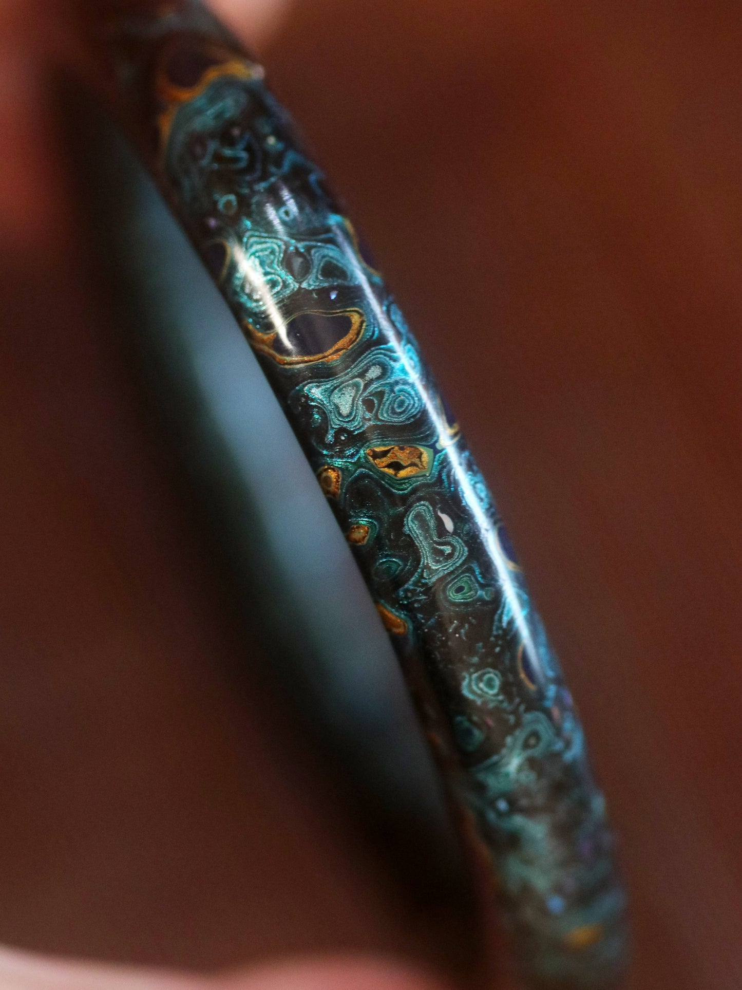 Natural Lacquer Artisan Bracelet(Inkwell Depths)