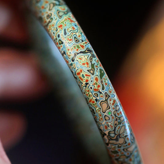 Natural Lacquer Artisan Bracelet（Jade Frost）
